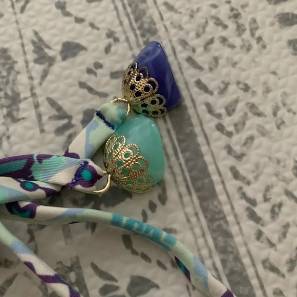 H&M Bikini top with stones on the ties‎ - Picture 3 of 3